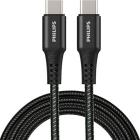 Кабель Philips USB C - USB C, 100W, 1.2м, черный (DLC9530B/67)
