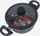 Кастрюля Panairo Harfe Black, 3.3 л, с крышкой и ненагревающимися ручками (HA-KAS-3-BAС-K.sil)
