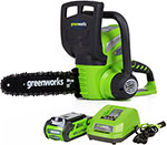 

Цепная пила Greenworks 40 V G-max G 40 CS 30 с аккумулятором 2Ah и зарядныйм устройством 20117 UA