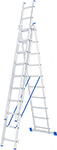 Лестница Сибртех 97820 3 х 10 ступеней, алюминиевая, трехсекционная