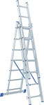 Лестница Сибртех 97817 Лестница 3 х 7 ступеней алюминиевая трехсекционная