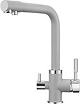 Кухонный смеситель Granula GR-2015 с краном для питьевой воды алюминиум кухонный смеситель granula gr 2088 невысокий с краном для питьевой воды арктик