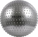 Мяч для фитнеса Bradex массажный ФИТБОЛ-65 ПЛЮС SF 0353 мяч для фитнеса bradex фитбол 65 с насосом sf 1022 мятный