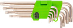 Набор ключей имбусовых Сибртех 12322 Tamper-Torx, 9 шт., TT10-ТT50, 45x, закаленные, удлиненные, никель набор стопорных колец сибртех d 1 5 22 мм 300 предм