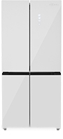 фото Многокамерный холодильник zugel zrcd430w, белое стекло