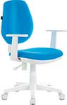 Кресло Brabix Fancy MG-201W голубое 532411 (MG-201W_532411) кресло brabix optima mg 370 с подлокотниками экокожа ткань черное
