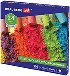 Пастель сухая художественная Brauberg ART CLASSIC 24 цвета, круглое сечение (181454) глина полимерная brauberg запекаемая 42 цвета по 20 г с аксессуарами 271160