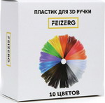 

Комплект PLA пластика для 3D ручки (10 мотков разного цвета) Feizerg PL 10