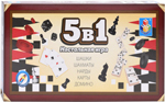 Игра настольная 5в1 1 Toy ''Шашки/шахматы/нарды/карты/домино'' на магните 25х13,2х3,5см Т12060 игра настольная рулетка 32х32х5 см y6 6375
