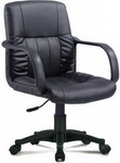 Кресло Brabix ''Hit MG-300'', с подлокотниками, экокожа, черное, 530864 кресло офисное brabix enter ex 511 экокожа коричневое 531163