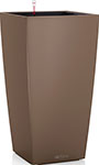 Напольное кашпо с автополивом Lechuza CUBICO Color 30, с субстратом в комплекте, пластик, мускатное, Ш30 Д30 В56 см, 14л, 13133