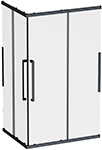 Душевое ограждение AM.PM 120х90, Func Square Slide (W84G-403-12090-BТ), черный, прозрачное
