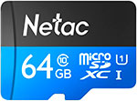 Карта памяти microSD Netac P500, 64 GB (NT02P500STN-064G-S) netac p500 standard 8gb nt02p500stn 008g s