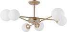 

Потолочная люстра Arte Lamp МАТОВОЕ ЗОЛОТО (A2703PL-6SG), Золотой/белый