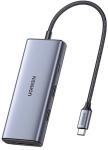 Адаптер Ugreen CM498 (15531) Revodok Pro 7-in-1 4K@30Hz HDMI, 2*USB-A 3.2, USB-C 3.2 SD/TF PD Adapter, серый