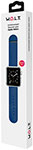 Силиконовый браслет W.O.L.T. для Apple Watch 42 мм, синий смарт часы samsung galaxy watch 5 44 мм wi fi nfc синий