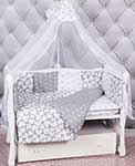 

Комплект в кроватку Amarobaby SILVER серый 18 предметов