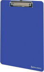 Доска-планшет Brauberg SOLID сверхпрочная с прижимом А4 (315х225 мм), пластик, 2мм, синяя, 226823 доска разделочная пластик 25х16 см с ручкой лен sugar