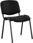 Стул Brabix ''Iso CF-005'', черный каркас, ткань черная, 531971 стул для персонала и посетителей brabix iso cf 001 хромированный каркас ткань серая с черным 531420