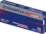 Батарейки MAUNFELD PRO Long Life Alkaline ААА (LR03), 10 шт., упаковка (MBLR03-PB10) батарейка аккумулятор и зарядное устройство для него maunfeld alkaline ааа lr03 mblr03 sr40 спайка 4 шт