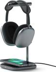 

Подставка для наушников 2-в-1 с беспроводным зарядным устройством Satechi 2 in 1 Headphone Stand with Wireless Charger, серый космос (ST-UCHSMC)
