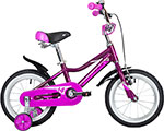 Велосипед Novatrack 14'' NOVARA алюм., фиолетовый, 145ANOVARA.VL22 велосипед novatrack 16 katrina алюм розовый металлик 167akatrina gpn22