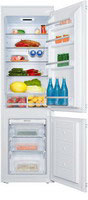 Встраиваемый двухкамерный холодильник Hansa BK316.3FNA, белый встраиваемый двухкамерный холодильник hansa bk316 3fna белый