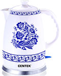 фото Чайник электрический centek ct-1058 (гжель) керамика