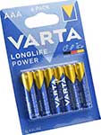 Батарейка VARTA LONGL. POWER AAA бл.6