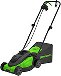 

Газонокосилка электрическая Greenworks 2517807, Черный/зеленый