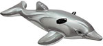 Надувная игрушка-наездник Intex 175х66см ''Дельфин'' от 3 лет, 58535 игрушка для кошек из прессованной кошачьей мяты дельфин 7 см