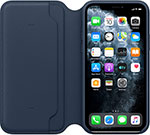 фото Кожаный чехол apple iphone 11 pro leather folio - deep sea blue my1l2zm/a