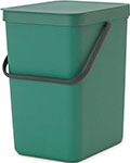 Встраиваемое мусорное ведро Brabantia Sort & Go, 25 л, темно-зеленый (129964) мусорное ведро с педалью объём 40 л