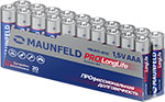 Батарейки MAUNFELD PRO Long Life Alkaline ААА (LR03), 20 шт., упаковка (MBLR03-PB20)