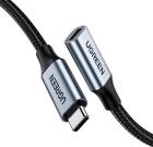 Кабель-удлинитель Ugreen US372 USB-C 3.1 Male - USB-C Female Gen2, 1 м, цвет черный (30205)
