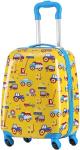 

Чемодан детский Lats четырехколесный, Строительные машинки, желтый (арт. 646)