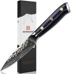 Нож из дамасской стали для овощей Keemake 3.5 Inch Paring Knife 67 слоев основа VG10 (10CR15MOV) + 316 сталь HRC60+-2 (CJ-11), синий