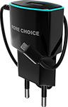 фото Сетевое зу morechoice 1usb 1.0a для кнопочных телефонов micro usb со встроенным кабелем nc40m (black blue)