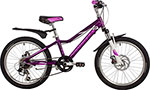 Велосипед Novatrack 20'' NOVARA   фиолетовый  6-скор  TY21/TS38/SG-6SI  Disc STG 20AH6D.NOVARA.VL22