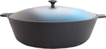Сковорода Камская посуда у6061 чугунная 260х60 с двумя ушками с алюминиевой крышкой сковорода камская посуда 24cm б4060