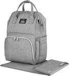 Рюкзак для мамы Brauberg MOMMY с ковриком, крепления на коляску, термокарманы, серый, 40x26x17 см, 270819