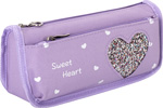 Пенал-косметичка Юнландия полиэстер, ''Heart'', фиолетовый, 21х6х9 см, 270259 кружка 250 мл 2 шт стекло б с розовыми блестками heart air sparkly