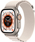 фото Умные часы apple watch 8 ultra gps+cellular 49mm titanium case спортивный ремешок цвета альпийская сияющая звезда 49 мм m (mqew3ll/a)