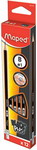 

Набор карандашей чернографитных MAPED Black Pep's Deco, 12 шт., B, трехгранные, с резинкой (851724)