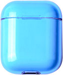 Чехол для наушников Eva Apple AirPods 1/2 - Прозрачно-Синий (CBAP24TRBL) - фото 1