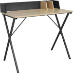 Стол на металлокаркасе  Brabix LOFT CD-007, органайзер, комбинированный, 641227 стол на металлокаркасе brabix loft cd 001 ш800 г440 в740мм складной дуб натуральный 641211