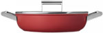 фото Сковорода smeg ckfd2811rdm глубокая сковорода с двумя ручками и крышкой 28 см красная