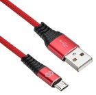 Кабель Digma MICROUSB-1.2M-BRAIDED-R USB (m)-micro USB (m) 1.2м красный кабель usb avs mr 33 microusb 3 м a78975s