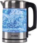 

Чайник электрический Hyundai HYK-G6405, 1.7 л, 2200 Вт, серебристый/черный