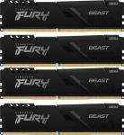 Оперативная память Kingston DDR4 32Gb (4x8Gb) 3600MHz FURY Beast Black (KF436C17BBK4/32)